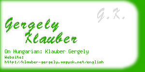 gergely klauber business card